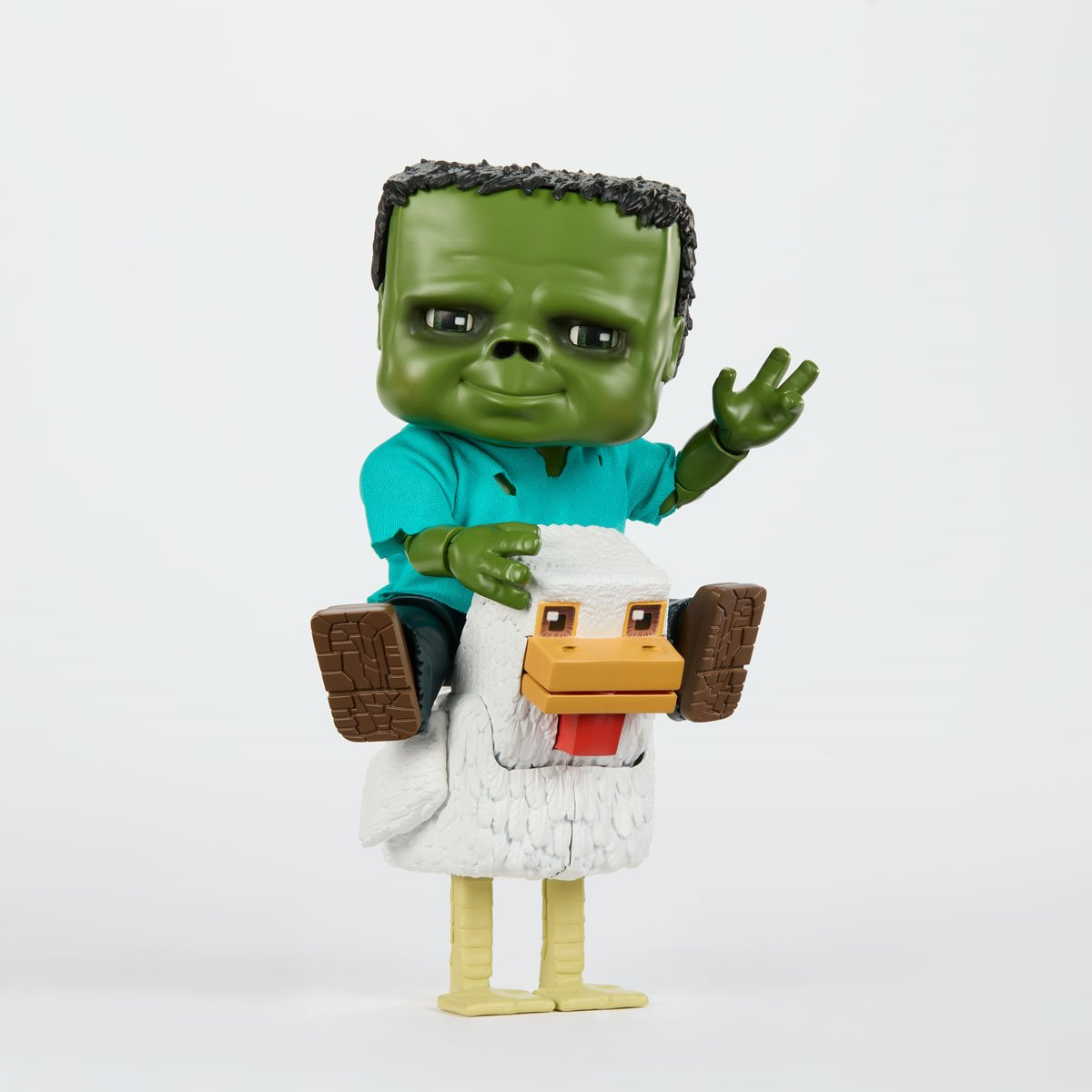 Action Figure “Chicken Jockey” from a Minecraft movie