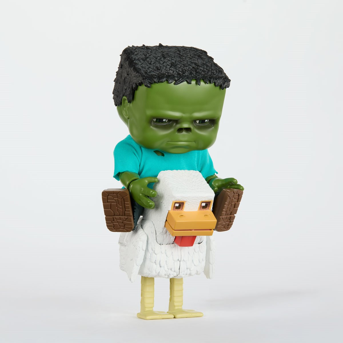 Action Figure “Chicken Jockey” from a Minecraft movie