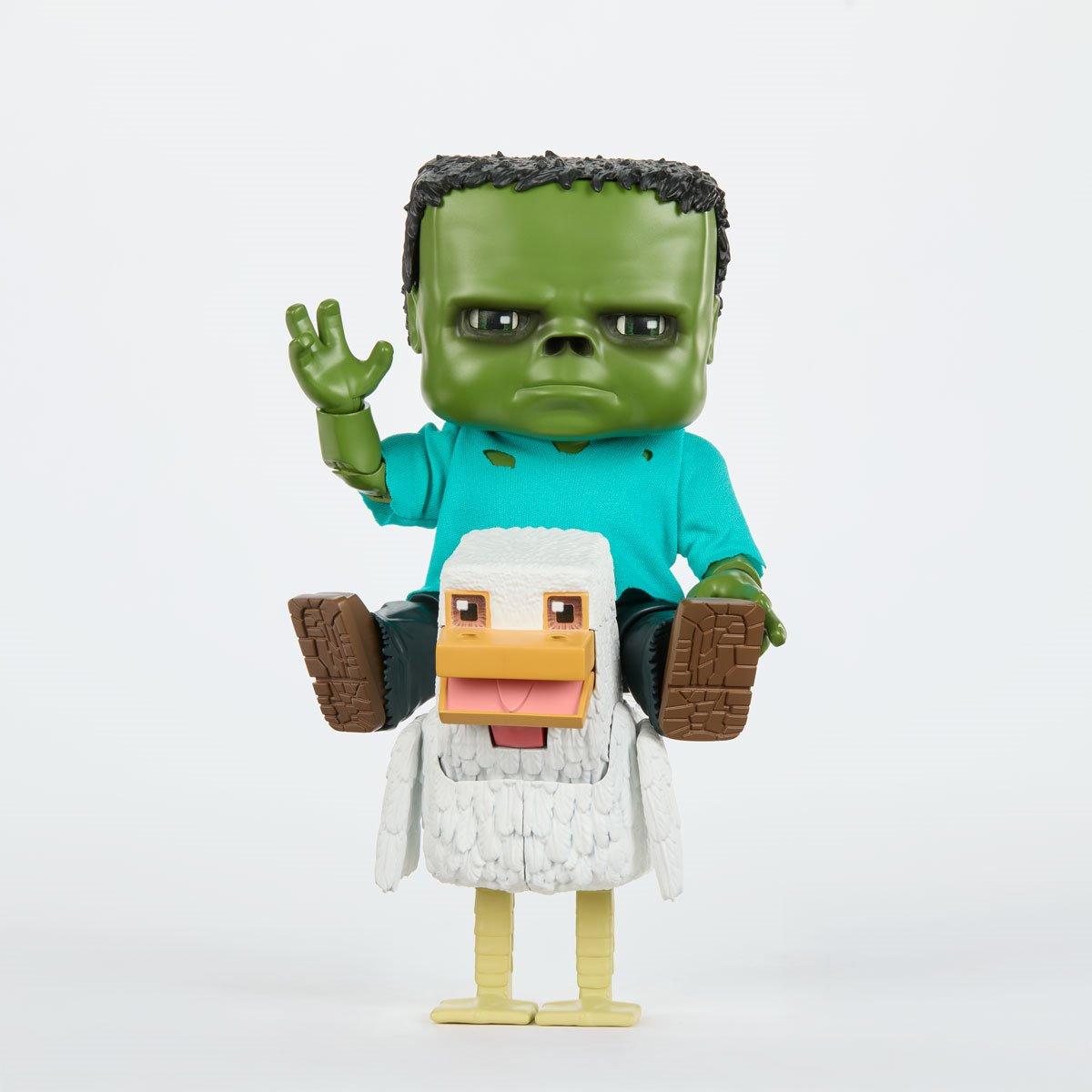 Action Figure “Chicken Jockey” from a Minecraft movie