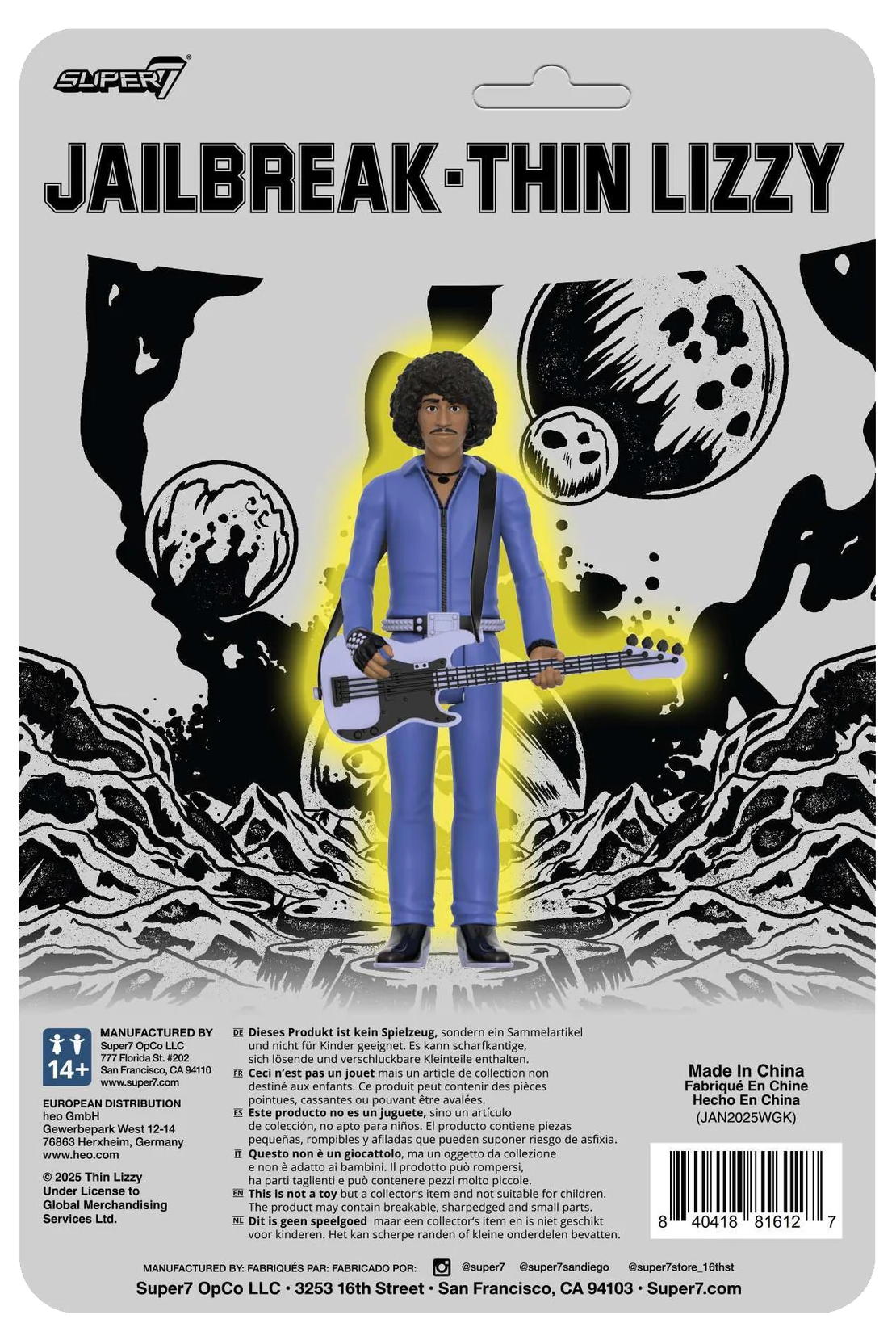 Action Figure Phil Lyntt ReAction “Jailbreak” to Banda Irlandsa Thin Lizzy