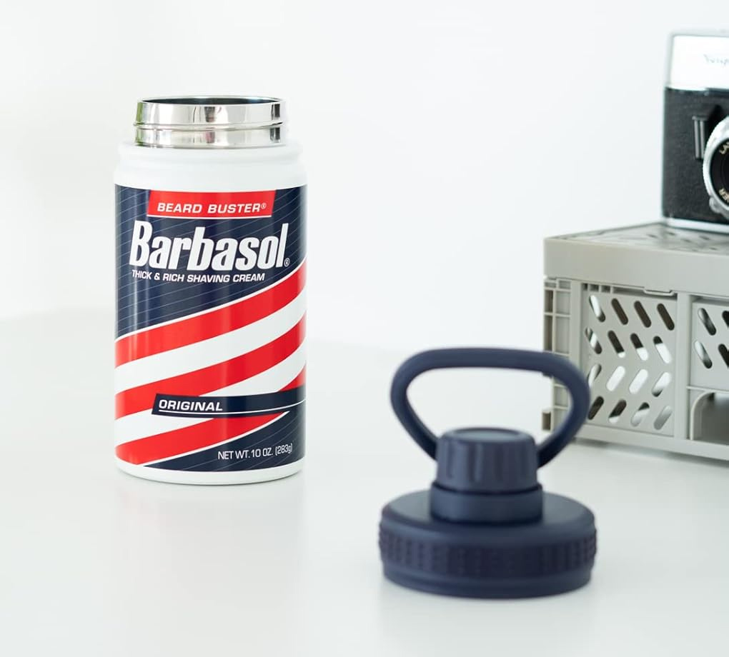 Thermal bottle of shaving cream “Barbasol Cryogenics Canister” by Jurassic Park