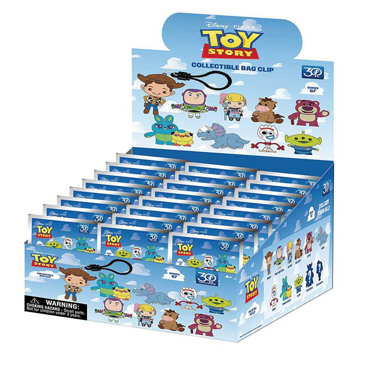 Chaveiros Toy Story 30 Anos 3D Figural Bag Clips (Blind-Bag)