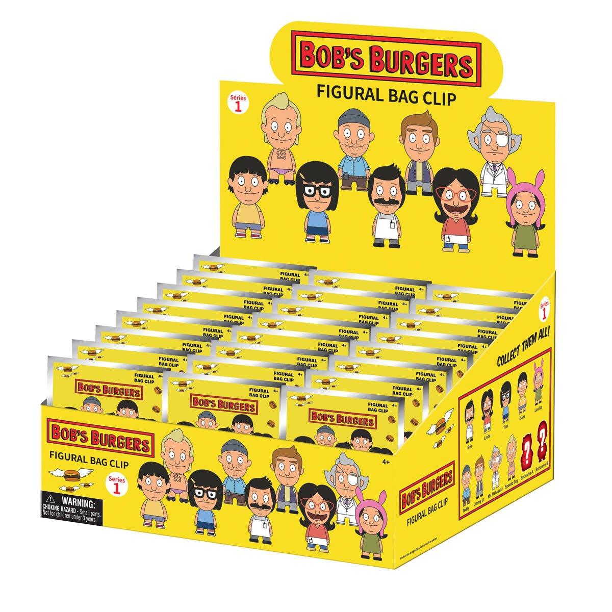 Chaveiros Bob’s Burgers 3D Figural Bag Clips (Blind-Bag)